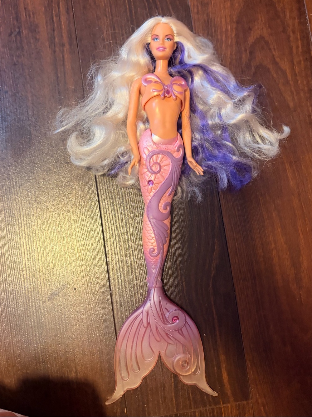 Barbie Fairytopia Magical Mermaid w Long Blonde & Purple Hair (READ DESCRIPTION)